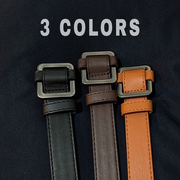 ins korean sloth men and women bf young people's punching narrow belt for art students, Black;brown
ins korean sloth men and women bf young people's punching narrow belt for art students, Black;brown