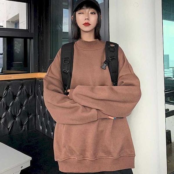 2020 new trendy homemade half high collar hoodies women ins autumn and winter plus velvet korean version of loose bf student sho, White;black
2020 new trendy homemade half high collar hoodies women ins autumn and winter plus velvet korean version of loose bf student sho, White;black