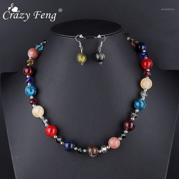 crazy feng fashion natural stone beads necklaces earring sets wedding engagement party jewelry sets for women bridal gifts ne+ea1, Silver
crazy feng fashion natural stone beads necklaces earring sets wedding engagement party jewelry sets for women bridal gifts ne+ea1, Silver