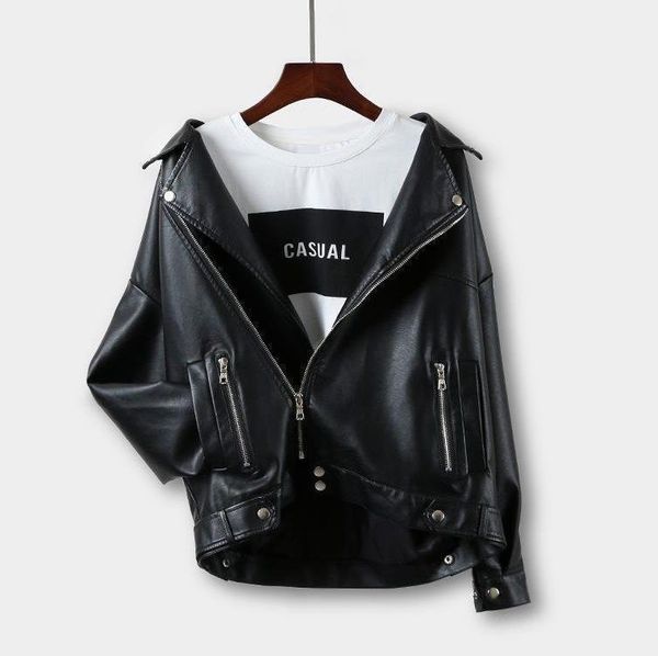 new loose pu faux leather jacket women classic moto biker jacket spring autumn lady basic coat plus size outerwear black coats11, Black;brown
new loose pu faux leather jacket women classic moto biker jacket spring autumn lady basic coat plus size outerwear black coats11, Black;brown