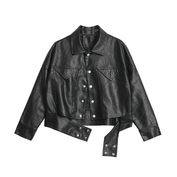 new autumn faux leather women's jacket loose fit coat female spring pu leather jacket black short motorcycle coat
new autumn faux leather women's jacket loose fit coat female spring pu leather jacket black short motorcycle coat