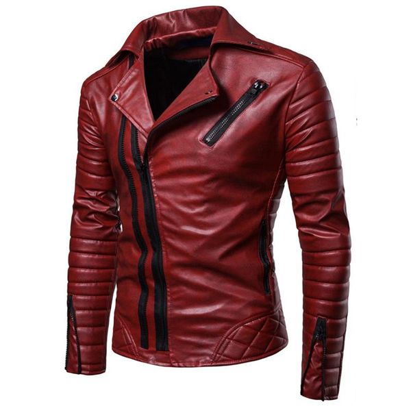 fashion zipper motorcycle biker leather jacket men autumn winter long sleeved fur pu leather jacket coat slim fit men red, Black
fashion zipper motorcycle biker leather jacket men autumn winter long sleeved fur pu leather jacket coat slim fit men red, Black
