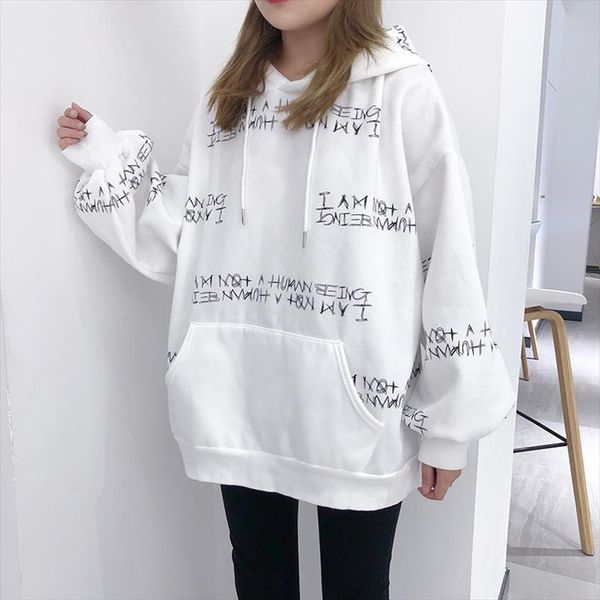autumn and winter korean letter print harajuku ulzzang dropshipping fashion loose clothes punk women hooded vintage sweatshirt, Black
autumn and winter korean letter print harajuku ulzzang dropshipping fashion loose clothes punk women hooded vintage sweatshirt, Black