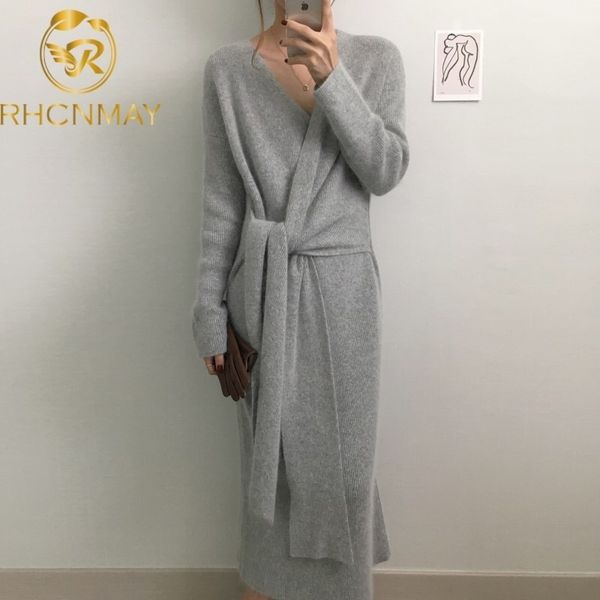 high waist quality sweater dress female belt elegant bandage chic runway fashion lady autumn winter knitting dress new 201027, Black;gray
high waist quality sweater dress female belt elegant bandage chic runway fashion lady autumn winter knitting dress new 201027, Black;gray