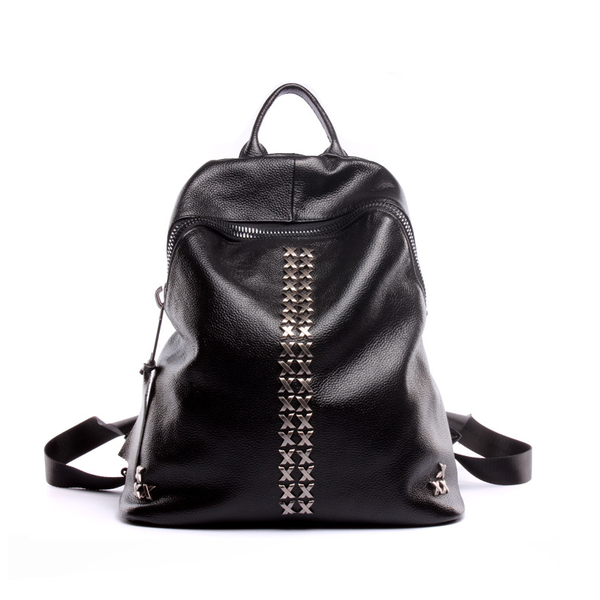 outdoor bags 100% genuine leather backpack women daily casual with rivet teenager girls black school bag female large capacity travel
outdoor bags 100% genuine leather backpack women daily casual with rivet teenager girls black school bag female large capacity travel