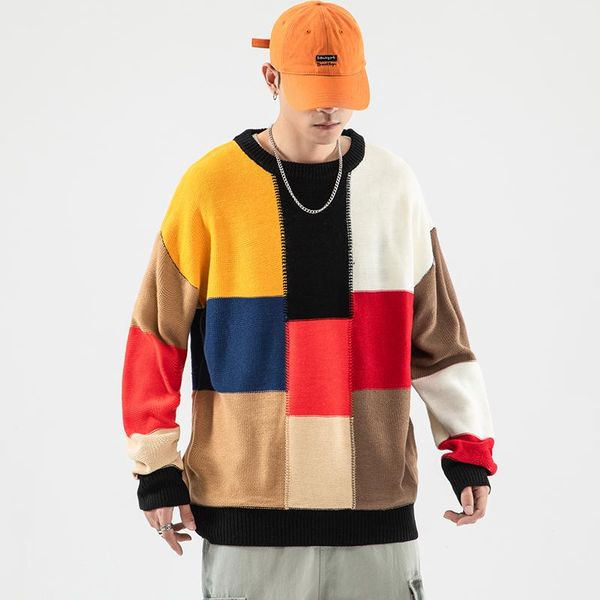 men's sweaters 2021 winter couple casual warm man pullovers autumn patchwork male fashion clothing sweater men, White;black
men's sweaters 2021 winter couple casual warm man pullovers autumn patchwork male fashion clothing sweater men, White;black