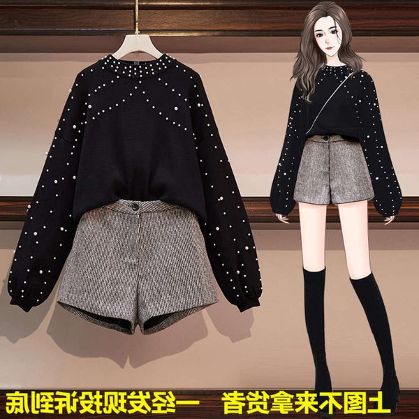 large women's fatness mm autumn and winter new fashion cover belly show thin suit, Black;gray
large women's fatness mm autumn and winter new fashion cover belly show thin suit, Black;gray