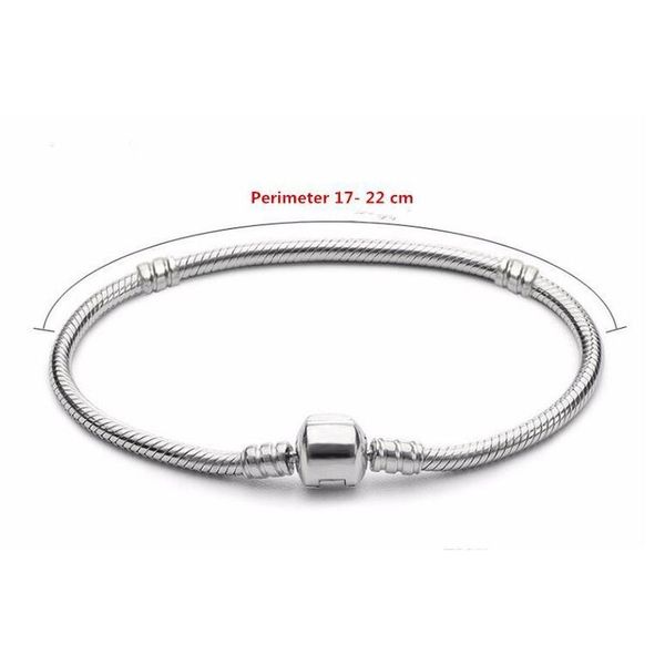 size 17-21cm 925 silver plated bracelet snake chain with barrel clasp diy beads fit pandora sqcckb dh_seller2010, Golden;silver
size 17-21cm 925 silver plated bracelet snake chain with barrel clasp diy beads fit pandora sqcckb dh_seller2010, Golden;silver