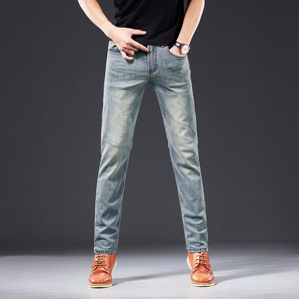 2020 new autumn winter men's stretch jeans business casual classic style trousers black gray straight denim pants male brand, Blue
2020 new autumn winter men's stretch jeans business casual classic style trousers black gray straight denim pants male brand, Blue