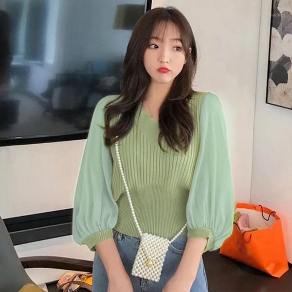 autumn and winter v-neck knit shirt korean slim solid color base wild casual shirt pullover women1, White
autumn and winter v-neck knit shirt korean slim solid color base wild casual shirt pullover women1, White