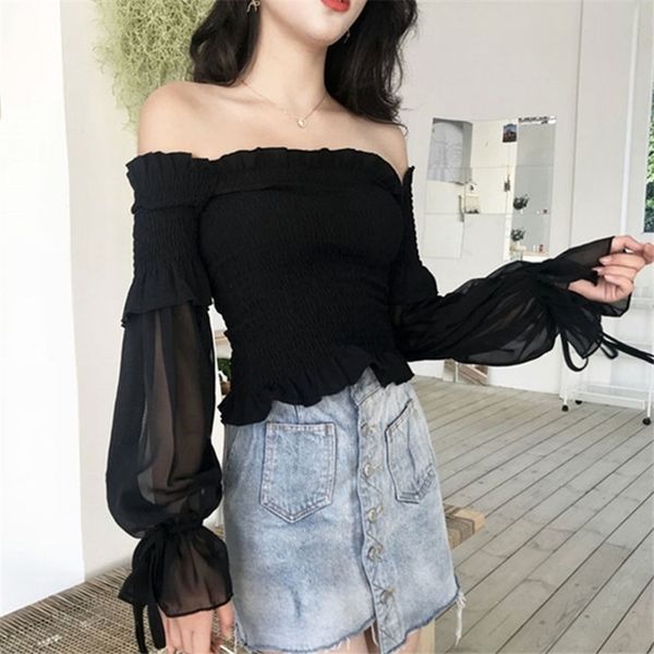 neploe black solid vintage chiffon shirts off shoulder slash neck women slim long sleeve see-through sunscreen blusas 68074 y200828, White
neploe black solid vintage chiffon shirts off shoulder slash neck women slim long sleeve see-through sunscreen blusas 68074 y200828, White