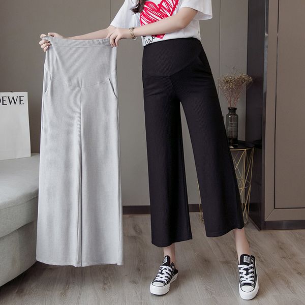 2020 summer pregnant women formal pants long loose wide leg adjustable empired knitting maternity straight trousers black/grey 1015, White
2020 summer pregnant women formal pants long loose wide leg adjustable empired knitting maternity straight trousers black/grey 1015, White