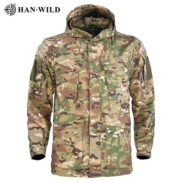 han wild m65 tactical jacket hiking camping jackets long hoodie sports coat men multi-pocket jackets waterproof windbreaker 201116, Black;brown
han wild m65 tactical jacket hiking camping jackets long hoodie sports coat men multi-pocket jackets waterproof windbreaker 201116, Black;brown