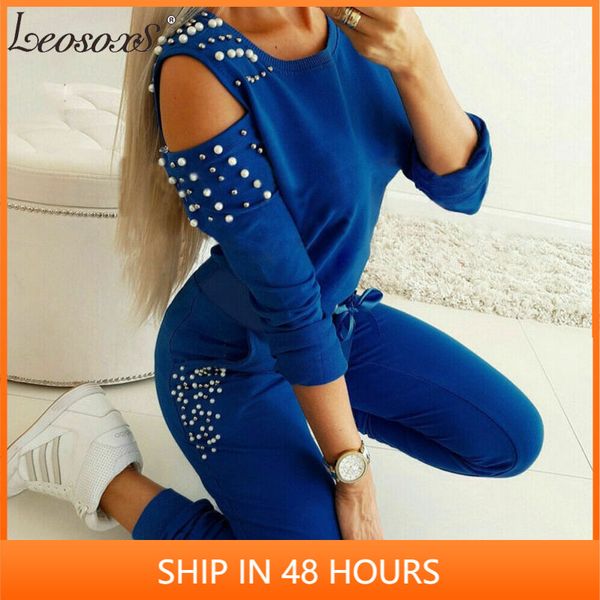 women ladies tracksuit cold shouder high waist bandage fashion pants 2pcs set lounge wear casual suit c0129, Black;white
women ladies tracksuit cold shouder high waist bandage fashion pants 2pcs set lounge wear casual suit c0129, Black;white