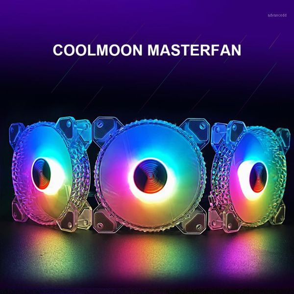 

coolmoon 12cm 6pin pc case with remote controller radiator water cooling pwm quiet fan for pc computer silent gaming cpu1