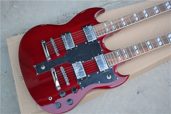 left handed jimmy page 12 & 6 strings 1275 double neck led zeppeli page wine red sg electric guitar 2 different pickups special tailpiece
left handed jimmy page 12 & 6 strings 1275 double neck led zeppeli page wine red sg electric guitar 2 different pickups special tailpiece