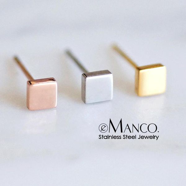 stud 316l stainless steel earrings for women minimalist square small rose gold color, Golden;silver
stud 316l stainless steel earrings for women minimalist square small rose gold color, Golden;silver