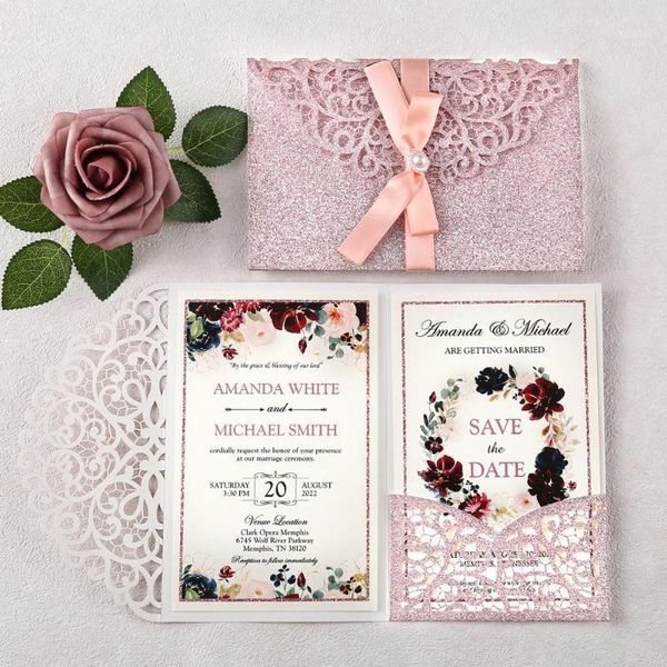 50pcs custom rose gold glitter laser cut hollow wedding invitations pearlized paper cards with envelope1
50pcs custom rose gold glitter laser cut hollow wedding invitations pearlized paper cards with envelope1