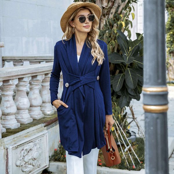 solid new long sleeve autumn 2020 color button down slim windbreaker coat women's top, Black;gray
solid new long sleeve autumn 2020 color button down slim windbreaker coat women's top, Black;gray