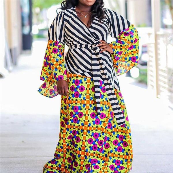 plus size 5xl african patchwork long dress striped floral a line maxi dresses robe 2021 flare sleeve female vestiods, Black;gray
plus size 5xl african patchwork long dress striped floral a line maxi dresses robe 2021 flare sleeve female vestiods, Black;gray