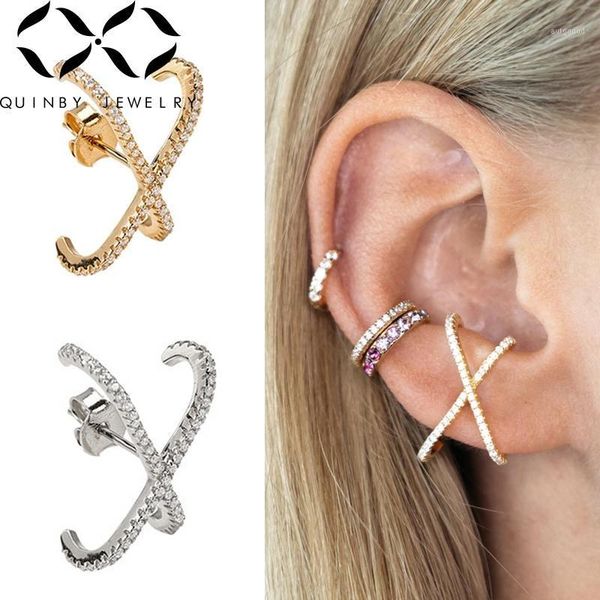 stud quinby 925 silver earrings simple trend x-shaped diamond women for wedding jewelry gifts1, Golden;silver
stud quinby 925 silver earrings simple trend x-shaped diamond women for wedding jewelry gifts1, Golden;silver