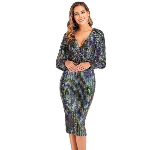 women's midi dress long sleeve sequin night party bodycon dresses for women elegant deep v neck package hip woman clothing1, Black;gray
women's midi dress long sleeve sequin night party bodycon dresses for women elegant deep v neck package hip woman clothing1, Black;gray
