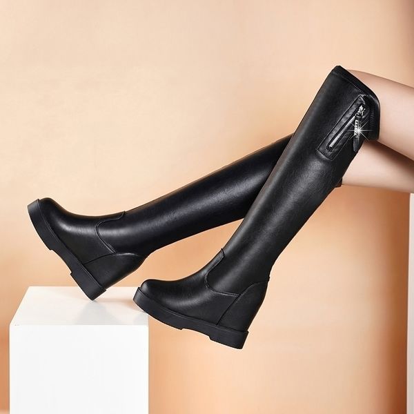pu casual autumn winter knee high boots for women round toe med autumn boots solid fashion big size shoes t200425, Black
pu casual autumn winter knee high boots for women round toe med autumn boots solid fashion big size shoes t200425, Black