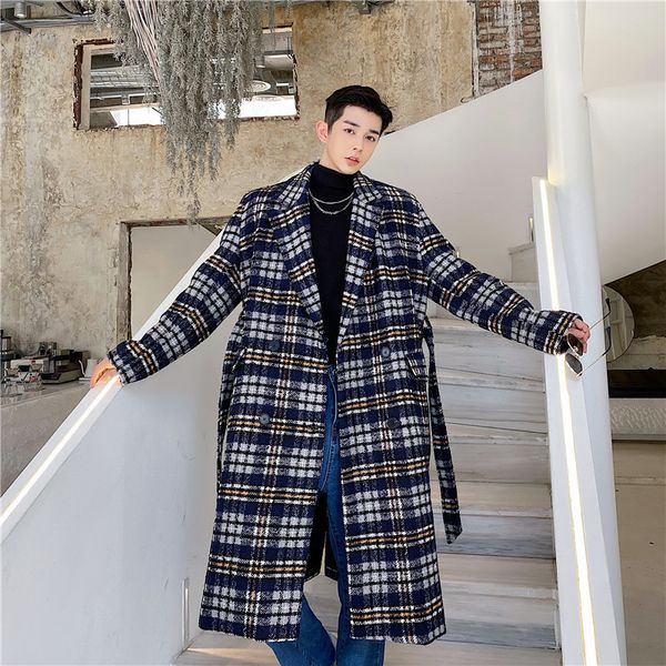 2020 double breasted masculine thick plaid belt long trench outerwear male vintage fleece wool coat 9lx8, Black;brown
2020 double breasted masculine thick plaid belt long trench outerwear male vintage fleece wool coat 9lx8, Black;brown