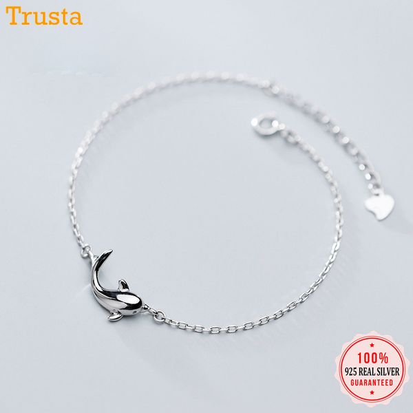 trustdavis 100% 925 real sterling silver fashion women's jewelry cute dolphins bracelet for women girl lady wedding gift dt49 200925, Black
trustdavis 100% 925 real sterling silver fashion women's jewelry cute dolphins bracelet for women girl lady wedding gift dt49 200925, Black