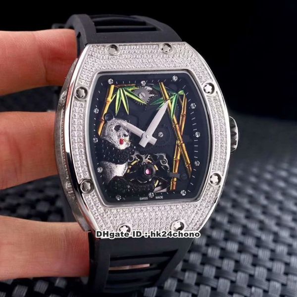 16 styles luxury rm26-01 panda full diamond steel japan miyota automatic mens watch 3d mascot panda dial rubber strap gents watches, Slivery;brown
16 styles luxury rm26-01 panda full diamond steel japan miyota automatic mens watch 3d mascot panda dial rubber strap gents watches, Slivery;brown
