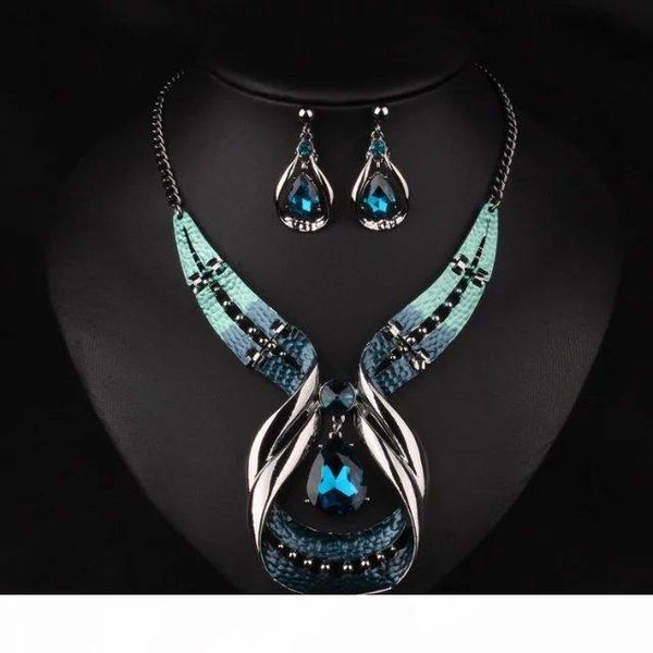 vintage jewelry sets statement jewelry bohemian big gem stone necklaces earrings sets luxury gemstone jewelries set, Silver
vintage jewelry sets statement jewelry bohemian big gem stone necklaces earrings sets luxury gemstone jewelries set, Silver