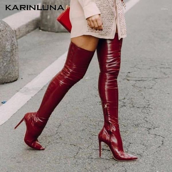 boots karin 2021 arrival women shoes party over-the-knee side zipper thin high heels pointed toe knee boots1, Black
boots karin 2021 arrival women shoes party over-the-knee side zipper thin high heels pointed toe knee boots1, Black