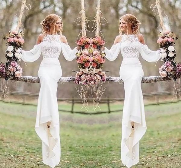 elegant lace sheath wedding dress bateau sweep train modern chiffon long sleeves country bridal gowns beach boho bride dresses, White
elegant lace sheath wedding dress bateau sweep train modern chiffon long sleeves country bridal gowns beach boho bride dresses, White