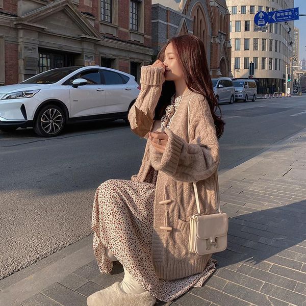 women's knits & tees knitted loose cardigan v neck retro simple chunky oversized sweater long sleeve casaco feminino women clothes de50, White
women's knits & tees knitted loose cardigan v neck retro simple chunky oversized sweater long sleeve casaco feminino women clothes de50, White