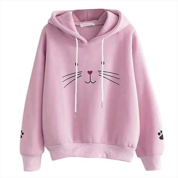 fashion women loose hoodies cat printing shirt long sleeve sweatshirt casual spring winter breathable womens hoodies, Black
fashion women loose hoodies cat printing shirt long sleeve sweatshirt casual spring winter breathable womens hoodies, Black