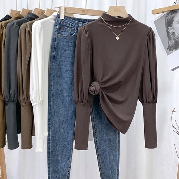 women's sweaters 2021 casual spring autumn pile collar lantern sleeve pullovers women basic loose patchwork sweater female turtleneck k, White;black
women's sweaters 2021 casual spring autumn pile collar lantern sleeve pullovers women basic loose patchwork sweater female turtleneck k, White;black
