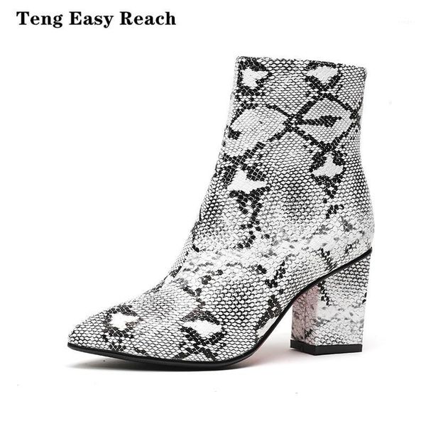 teng easy reach women zipper boots snake print ankle boots square heel fashion pointed toe ladies shoes 32-431, Black
teng easy reach women zipper boots snake print ankle boots square heel fashion pointed toe ladies shoes 32-431, Black