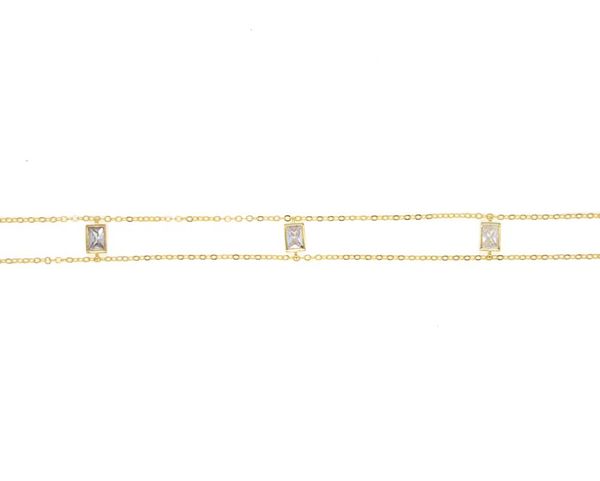 chains double chain choker necklace with 3 pcs bezel baguette cz fashion summer women short necklaces, Silver
chains double chain choker necklace with 3 pcs bezel baguette cz fashion summer women short necklaces, Silver