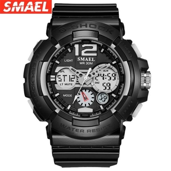 1415 smael watch multi function outdoor sports electronic quartz double display luminous student, Silver
1415 smael watch multi function outdoor sports electronic quartz double display luminous student, Silver