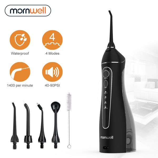 mornwell portable oral irrigator with travel bag water flosser usb rechargeable 5 nozzles jet 200ml tank waterproof
mornwell portable oral irrigator with travel bag water flosser usb rechargeable 5 nozzles jet 200ml tank waterproof