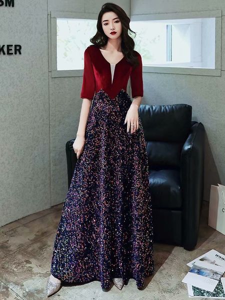 2021 new arrival v-low evening gowns soiree prom dressed as half-sleeved party robes 1d1m, Black;red
2021 new arrival v-low evening gowns soiree prom dressed as half-sleeved party robes 1d1m, Black;red