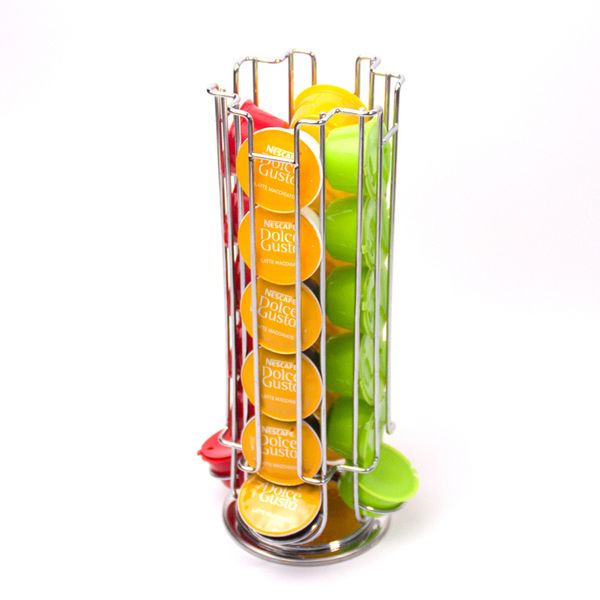 portable 24 stainless steel coffee capsule rotated rack for nespresso display storage rotating stand durable holder q0109
portable 24 stainless steel coffee capsule rotated rack for nespresso display storage rotating stand durable holder q0109