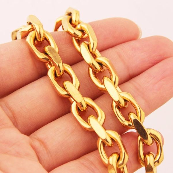 men's hip hop yellow gold stainless steel 8mm rolo chain necklace toggle clasp 18-40" boy's gift, Silver
men's hip hop yellow gold stainless steel 8mm rolo chain necklace toggle clasp 18-40" boy's gift, Silver