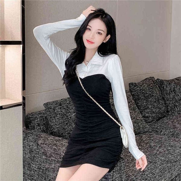 woman casual dresses style in autumn and winter, fashionable, age reducing, thin, wrinkle stitching, fake two-piece hip wrap dresses, female, Black;gray
woman casual dresses style in autumn and winter, fashionable, age reducing, thin, wrinkle stitching, fake two-piece hip wrap dresses, female, Black;gray