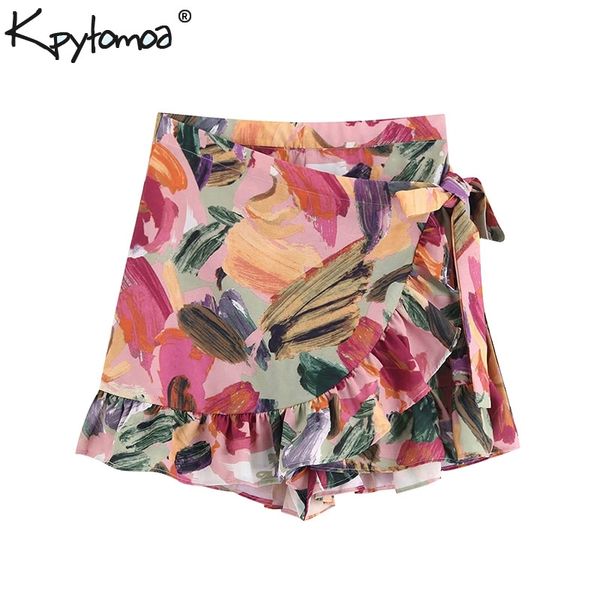 vintage stylish floral print ruffles shorts skirts women fashion high waist side bow tie sashes zipper skort pantalones y200403, White;black
vintage stylish floral print ruffles shorts skirts women fashion high waist side bow tie sashes zipper skort pantalones y200403, White;black