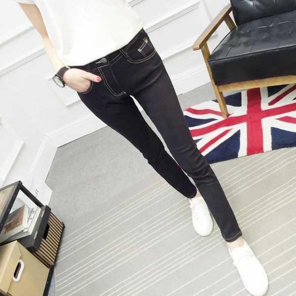 women's jeans 2021 for women female washed denim skinny pencil pants high waist woman elastic plus size stretch, Blue 
women's jeans 2021 for women female washed denim skinny pencil pants high waist woman elastic plus size stretch, Blue