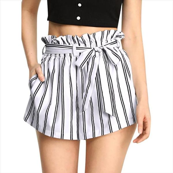 women retro stripe casual style short fit elastic waist pocket shorts great for beach with string women summer, White;black
women retro stripe casual style short fit elastic waist pocket shorts great for beach with string women summer, White;black