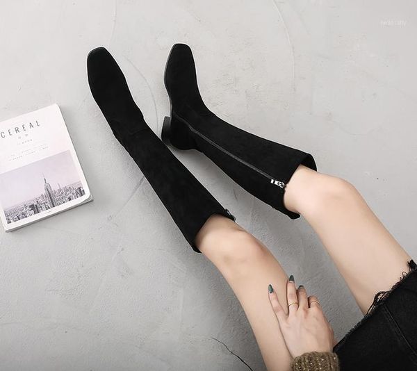 2020 autumn and winter new thick-soled knight boots low with high tube matte boots elastic women's1, Black
2020 autumn and winter new thick-soled knight boots low with high tube matte boots elastic women's1, Black