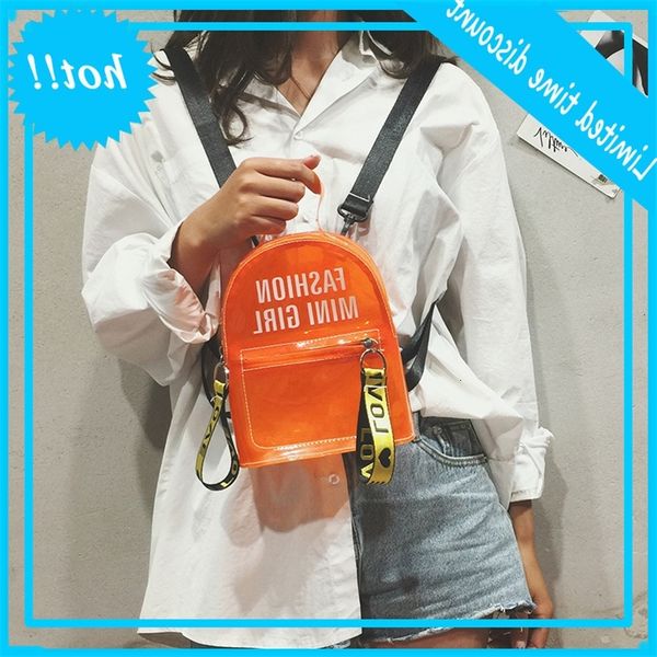 transparent backpack 2020 summer waterproof beach korean fashion letter portable jelly women's bag
transparent backpack 2020 summer waterproof beach korean fashion letter portable jelly women's bag