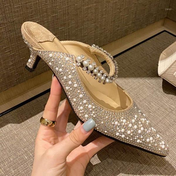 slippers pearl belt flock mules women shoes sandals chic rhinestones flip flops thin heels crystal pointed toe slides 20211, Black
slippers pearl belt flock mules women shoes sandals chic rhinestones flip flops thin heels crystal pointed toe slides 20211, Black